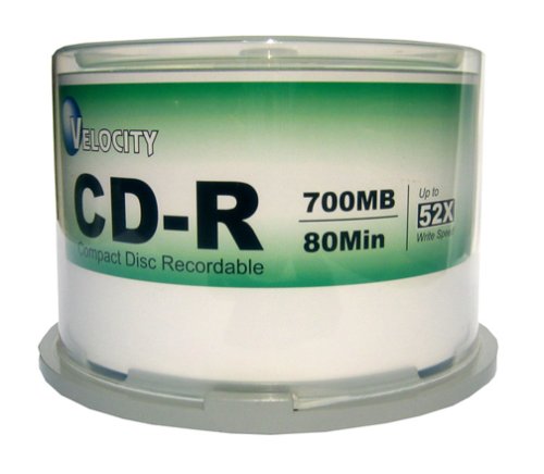 Velocity CD-R 80-minute, 700 MB 52x (50-pack Spindle)