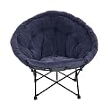Shallow Blue Corduroy Sphere Chair