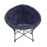Shallow Blue Corduroy Sphere Chair