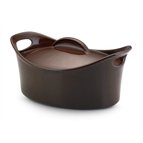 Rachael Ray Stoneware 425 Casseroval Chocolate
