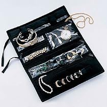Household Essentials Jewelry Roll - Black
