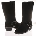 BEARPAW Harness Womens Western Cowboy Boots Black Size 7
