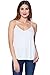 Alexander + David Womens Racerback V-Neck Camisole Tank Top Flowy Jersey Spaghetti Strap Cami