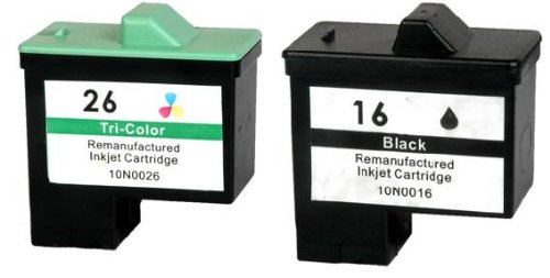 2 Druckerpatronen kompatibel für Lexmark 16 + 26 I3 X1100 X1110 X1130 X1140 X1150 X1155 X1160 X1170 X1180 X1185 X1190 X1195 X1196 X1200 X1250 X1270 X1290 X2225 X2230 X2250 X72 X74 X75 X75 M Z13 Z23 Z23 E Z24 Z25 Z25 L Z33 Z34 Z35 Z503 Z510 Z511 Z512 Z514 Z515 Z516 Z517 Z52O Z601 Z602 Z603 Z605 Z611 Z612 Z614 Z615 Z617 Z640 Z645 Z717 Z817 Z819