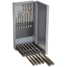 Alvord Polk 127-S-18 High-Speed Steel Chucking Reamer Set, Left Hand Spiral Flute, Uncoated Finish, 14-Piece, 1/8 Inch - 1/2 Inch Oversize and Undersize