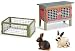 Schleich - Kaninchen Set - 42019 Kaninchenstall 13137 Kaninchen schwarz/braun 13121 Kaninchen schwarz/weiß