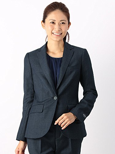 (ユニバーサルランゲージ) SUPER130'sウール グレンチェック柄ジャケット/Fabric by REDA/ ネイビー×ボルドー