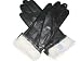 Fownes Women's Rabbit Fur Lined Black Napa Leather Gloves