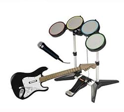 Wii Rock Band Bundle: Guitar, Drums & Microphone