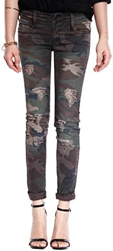 Decree Womens Girls Camo Military Army Cargo Skinny Jeans Trousers Camouflage 14