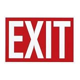 Advantus Exit Sign - Exit Preprinted - 8 x 12 - Plastic - White, Red