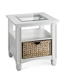 679-022 Nantucket Collection 23" Wide Glass Top End Table with