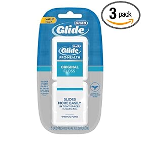 Glide Dental Floss, Original Flavor, 109.3-Yard Flip-Top Vial (Pack of 3)