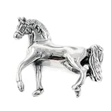 Southwestern Prancing Horse Pony Sterling Silver Brooch Pin - B00023KAMS