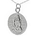 Sterling Silver Prayer Disc Necklace