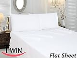 Flat Sheet (Twin, White, Pack of 6) Brushed Velvety Microfiber, Breathable, Extra Soft & Comfortable - Wrinkle, Fade, Stain & Abrasion Resistant - Hotel Quality Extremely Durable By Utopia Bedding