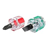 uxcell スロッテッド マイナスドライバーセット ミニショート stubby