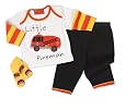 Mud Pie Baby Oh Boy! Fire Truck Play Set Clothes, Newborn to 6 Months