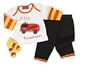 Mud Pie Baby Oh Boy! Fire Truck Play Set Clothes, Newborn to 6 Months