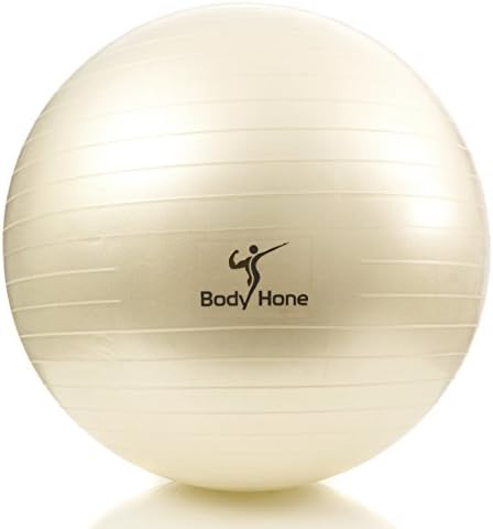 Best High-Grade Exercise / Yoga Ball! Anti-Burst Tested at 1,100lbs, Maximum Stability - Includes Extra Plug and Foot Pump - 55cm, 65cm, 75cm