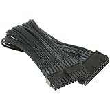 NZXT CB-24P 250mm Single Sleeved 24-Pin Motherboard Extension Premium Cable (Black)