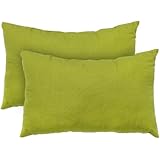 Greendale Home Fashions Rectangle Indoor/Outdoor Accent Pillows, Kiwi, Set of 2