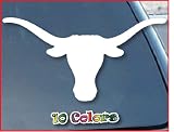 University of Texas Longhorns Car Window Vinyl Decal Sticker 7" Wide (Color: White)