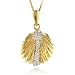 14K Gold Diamond Seashell Pendant with FREE Chain