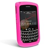 Durable Flexible Soft Neon Pink Silicone Skin Case for Blackberry Tour 9630 ....
