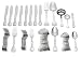 Ricci Regale Polished 45-Piece Stainless-Steel Flatware Set, Service for 8