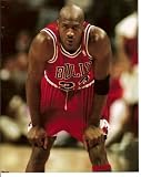 Michael Jordan Bulls Hands On Knees 8x10