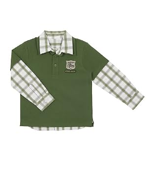 2-piece polo and check shirt set 12-18months
