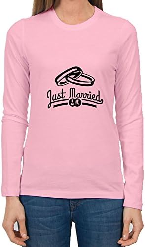 Customizedclothing Women Just_married_2_f1 Print T-shirt (xx-large,pink)
