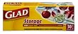 Glad Zipper Pint Bags, 30-Count Packages (Pack of 12)