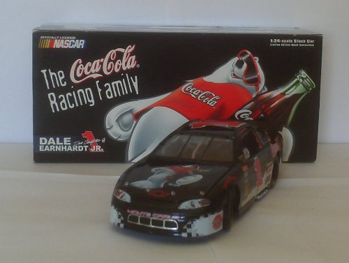 Dale Earnhardt Jr #1 Black Coca Cola Polar Bears 1998 Monte Carlo 1/24 Scale Action Racing 1st Head to Head Race With Dale Sr Motegi Japan Hood, Trunk Open Limited Edition