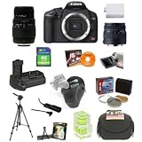 Canon EOS Digital Rebel XSi 12MP Digital SLR Camera (Black) with Sigma 28-70mm f/2.8-4 DG AF Lens & Sigma 70-300mm f/4-5.6 DG Macro Telephoto Zoom Lens + Opteka Vertical Battery Grip, Filters, 4GB Memory & Complete Accessory Kit
