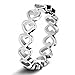Women's Stainless Steel Open Heart Eternity Ring (5 mm)