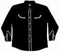 Las Vegas Casino Black Dress Western Shirt, Benny's