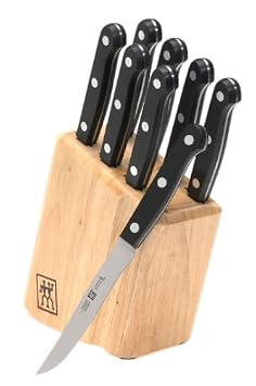 Zwilling J.A. Henckels Twin Gourmet 9-Piece High-Carbon Stainless-Steel Gourmet Steak Knives with Block