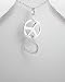 Sterling Silver Peace Mark Designed Elegant Pendant - 925 Silver Jewelry By Gems Couture