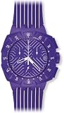 Swatch Men's SUIV401 Purple Run Multi-Color Strap Watch