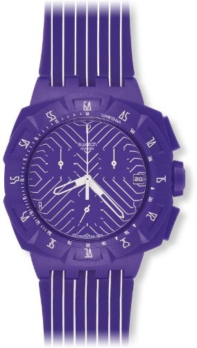 Swatch Damen-Armbanduhr Chrono Plastik 2 Purple Run SUIV401
