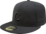 MLB Chicago Cubs Black on Black 59FIFTY Fitted Cap (7 3/8)