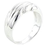 Sterling Silver Crashing Waves Right Hand Ring