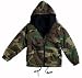 Woodland Camo Reversible Nylon Jacket with Fleece Lining