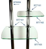 B-TECH BT7161 GLASS SHELF MOUNTING BRACKET CHROME