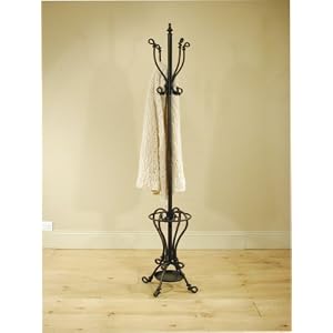 TALL METAL HAT & COAT STAND, UMBRELLA STAND IN BLACK FROM CENTURION PINE