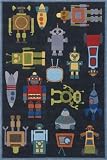 Momeni Rugs Lil Mo Whimsy Collection LMOJULMJ-1STB5070 Steel Blue 5' x 7' Rectangle