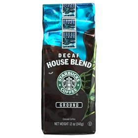Starbucks House Blend Coffee, Ground, Decaf, 12-Ounce Bags (Pack of 3)
