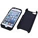 Rugged High Impact Credit Card Holder Wallet Soft + Hard Hybrid Combo Case Cover for Apple iPhone SE 5 5S + Stylus + Screen Protector - Black